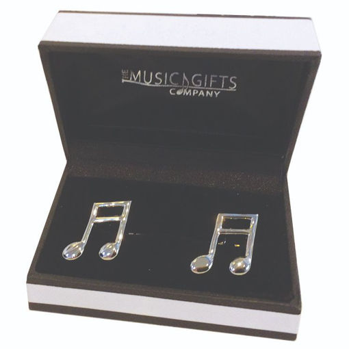 Picture of SILVER-PLATED QUAVERS CUFFLINKS